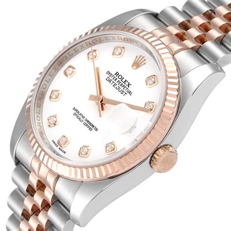 rolex datejust steel and white gold price|36mm Rolex Datejust rose gold.